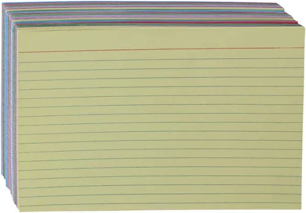 Color-Coded Ruled Index Cards 4x6 - 300 Count for Organizational Brilliance