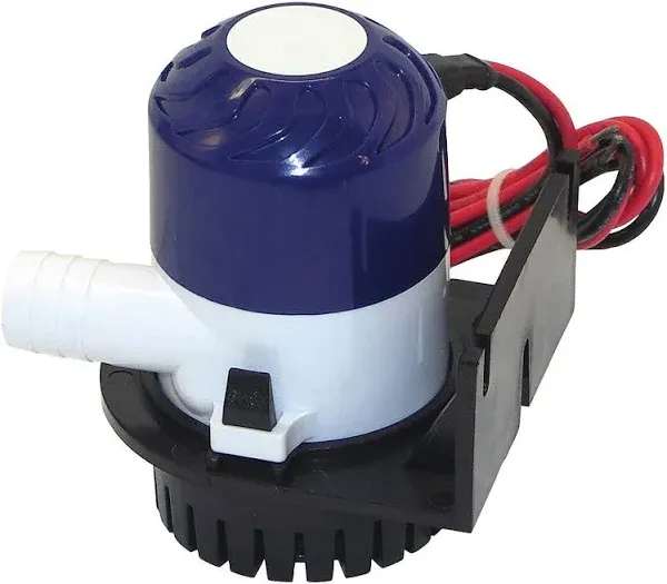 Shoreline Marine 12V 600-GPH UNIVERSAL MOUNT BILGE PUMP 3/4&#034; Hose Outlet BOAT