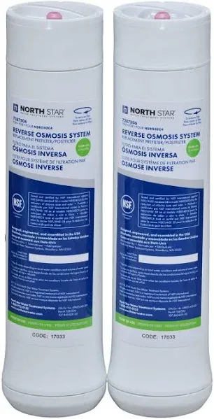 North Star 7287506 Water Filtration Northstar Conditioning Pre &amp; Post Filter W-1