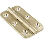 keenkee 4 pcs brushed solid brass butt hinges 2 inch for cabinet doors, trunks, wood, chest lid, crafts, jewelry box and smal