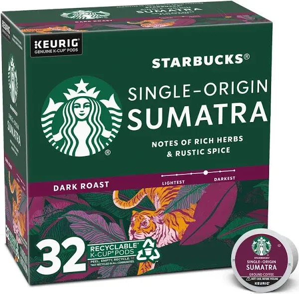 Starbucks Sumatra Dark Roast K-Cup Coffee