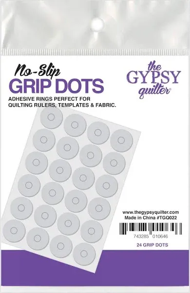 Gypsy Quilter No-Slip Grip Dots for Quilting Rulers