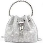 Bling Crystal Rhinestone Purse for Women Sparkly Clutch Handbag Crossbody Bag for Evening Wedding Party Prom