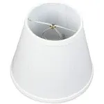 FenchelShades.com 5" Top by 8" Bottom by 7" Slant Height Fabric Barrel Lampshade Clip-On Attachment (White)