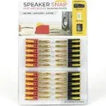 Speaker Snap 24 Count of Fast &amp; Secure Banana Plugs, Gold Plated, 12-24 AWG