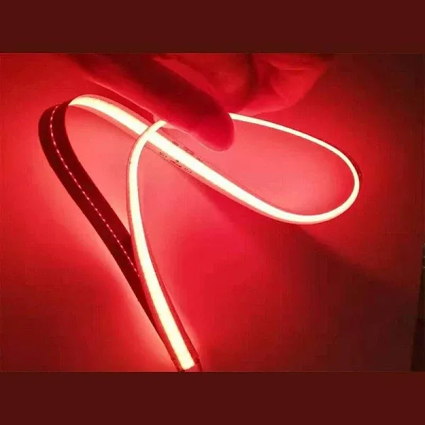 16.4FT/5M COB Flexible LED Strip Light DC12V/24V 528leds/m Bendable Tape (12V, Warm White)