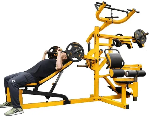 Powertec Fitness Workout Bench Multiystem for Chest, Arms, Legs, 120.1 x 73.3 x 80.5 Inches - Adjustable, Multi-User Weight Machines with Isolateral Arms - Premium at Home Gym Equipment