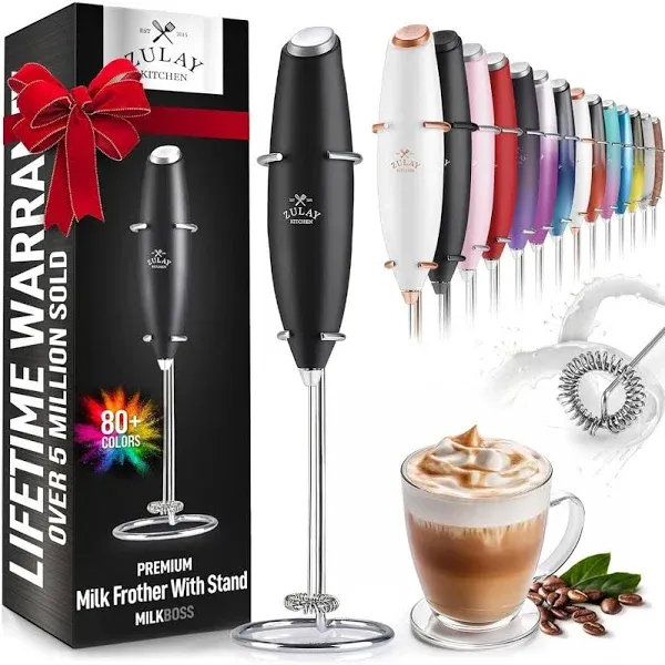 Zulay Kitchen Milk Boss Electric Milk Frother - Black