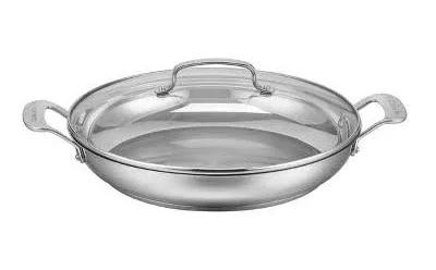 Classic 12&#034; Stainless Steel Everyday Frying Searing Pan w/Cover