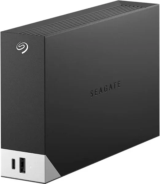 Seagate One Touch Hub 10TB External Hard Drive HDD – USB-C and USB 3.0 port, for Computer Desktop Workstation PC Laptop Mac (STLC10000400)