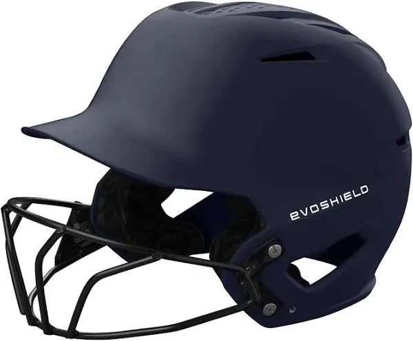 EvoShield XVT 2.0 Matte Fastpitch Batting Helmet with Facemask Black Small