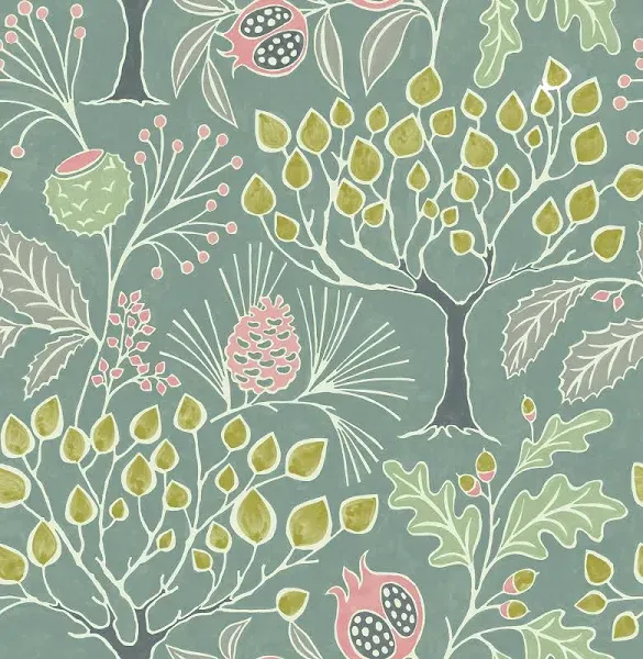 NuWallpaper Green Groovy Garden Peel & Stick Wallpaper