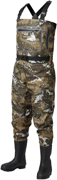 Bassdash Men's Breathable Ultra Lightweight Veil Camo Chest Stocking Foot Fishing Hunting Waders