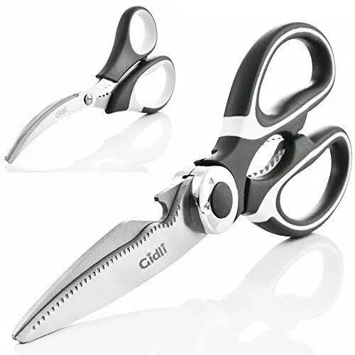 Kitchen Shears by Gidli - Lifetime Replacement Warranty- Includes Seafood Scisso