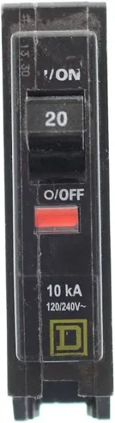 QOB120 Square D 20A 1P CIRCUIT BREAKER NEW INVENTORY