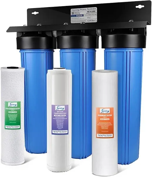 iSpring 3-Stage Whole House Water System Sediment and Carbon Filter iSpring Water WGB32B