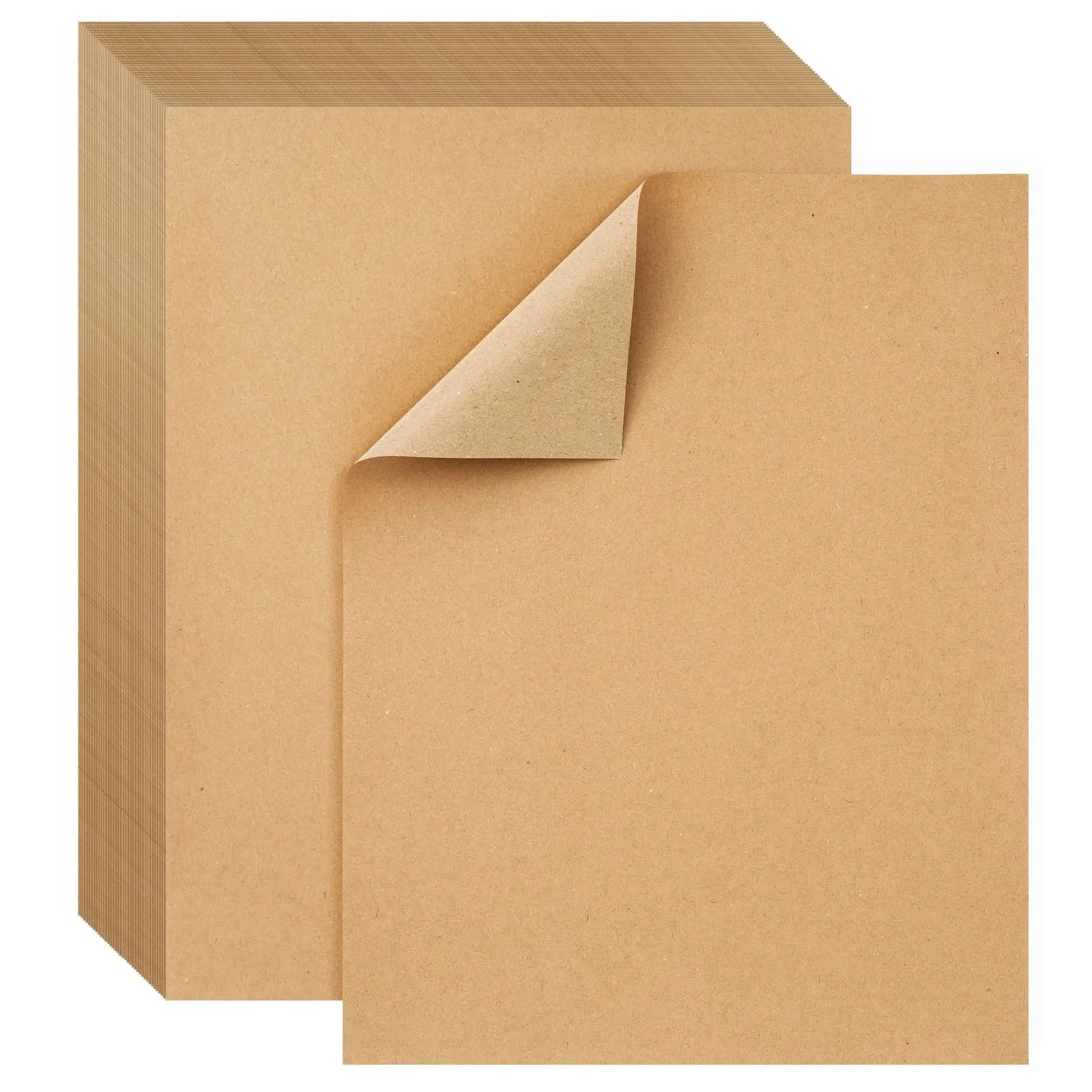 200 Pack Brown Craft Paper for DIY Projects, Classroom, Letter Size Kraft Paper