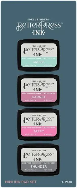 Jet Set BetterPress Ink Mini Set - 4 Pack | Spellbinders - Spellbinders Paper Arts