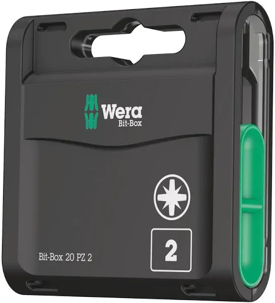 WERA 05057760001 Bit-Box 20 PZ, PZ 2 x 25 mm, 20 Pieces