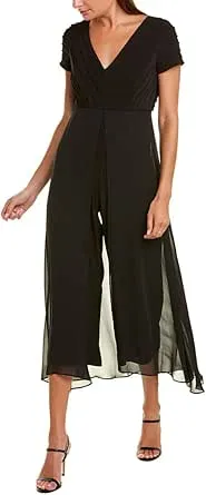 Adrianna Papell womens Pintucked Jersey Jumpsuit