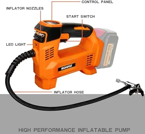 Ironfist Tire Inflator for DeWalt Battery