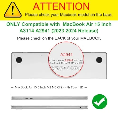 Fintie Case for MacBook Air 15 inch M3/M2 Chip (2024/2023)