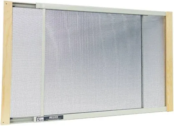 21 - 37 In. W X 18 In. H Clear Wood Frame Adjustable Window Screen