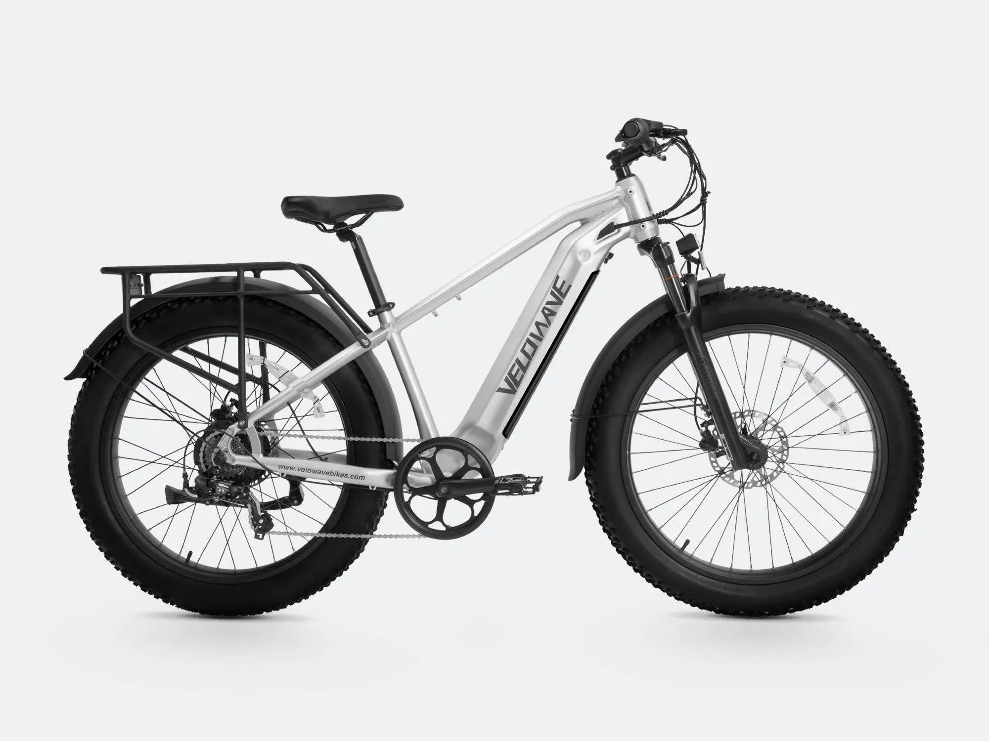 Velowave Ranger Fat Tire Electric Bike, Silver