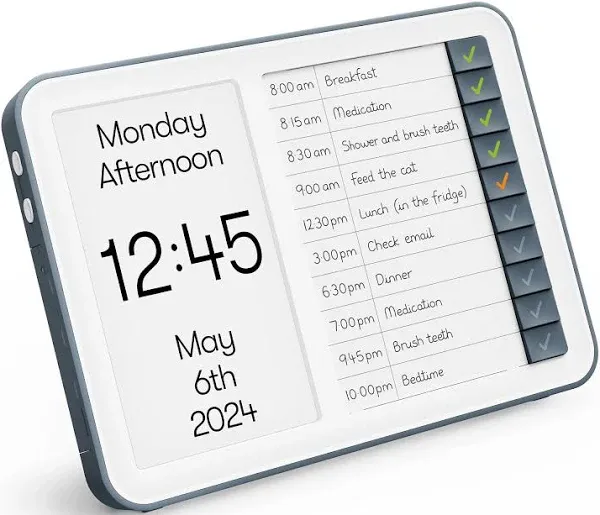 7&#034; LCD Day Clock With Task Alerts Relish Day Hub - New in Box