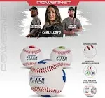 PowerNet Pitch Vision Training Baseballs 3 OR 9 Pack | Multicolor Numbered Sides