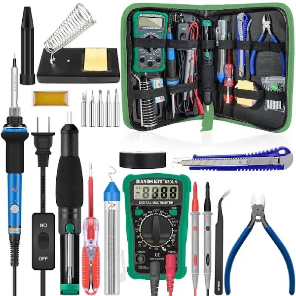 Soldering Iron, Soldering Kit, 19-in-1 60w Soldering Iron Kit Electronics Adjust