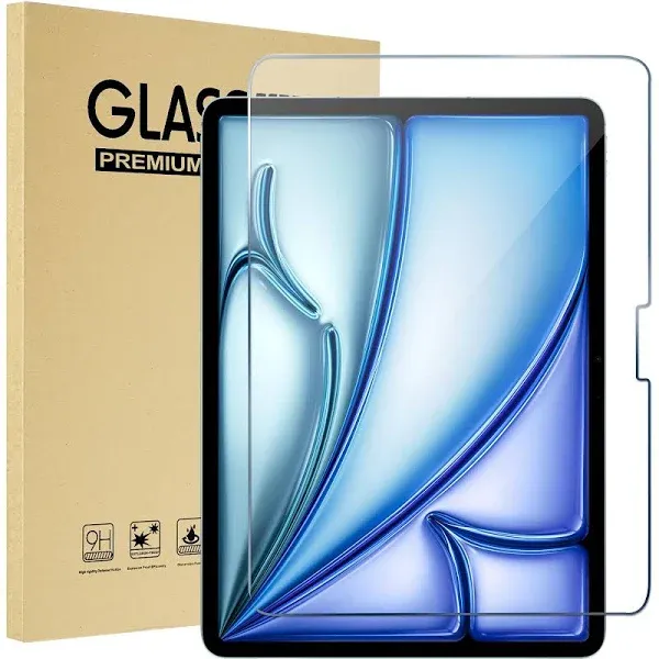 ProCase 2 Pack Screen Protector for iPad Air 11-Inch M2 2024 A2902 A2903 A2904, Tempered Glass Film Guard for iPad Air 6th Generation -Clear