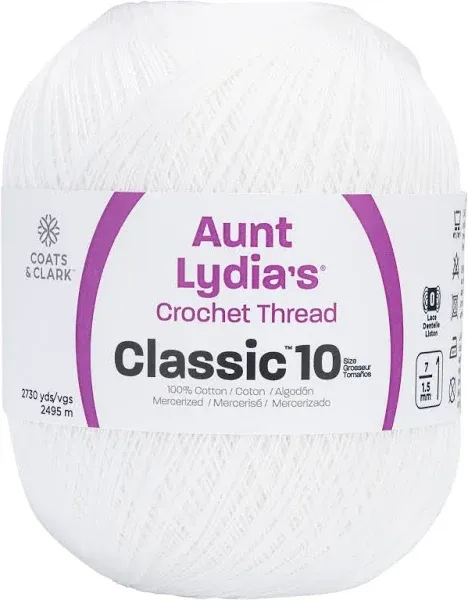 Aunt Lydia's Classic Crochet Thread Size 10 Jumbo