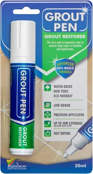 Grout Pen White Tile Paint Marker: Waterproof Tile Grout Colorant Pen - Wide Tip