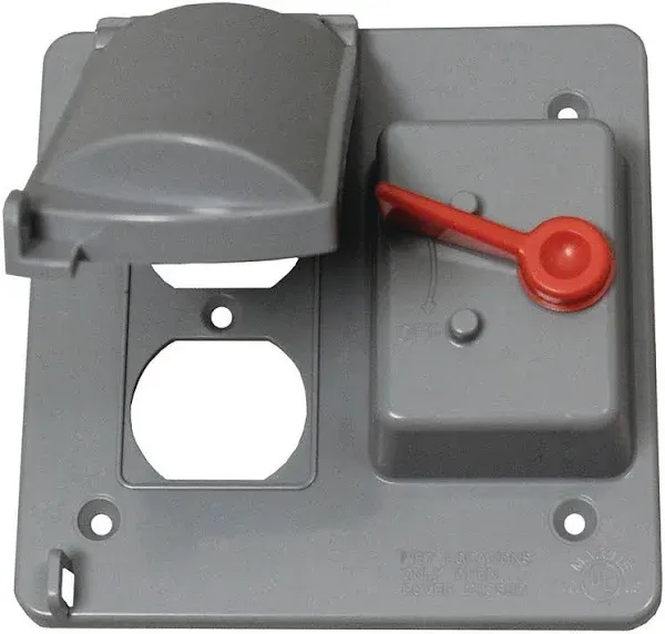 Sigma Engineered Solutions Non-metallic Gray 2-Outlet Weatherproof Electrical Outlet Cover Lowes.com