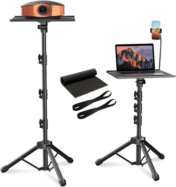 Projector Tripod Stand, 23 to 63 Inch Laptop Tripod Adjustable Height, Portable