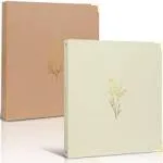 Aesthetic 3 Ring Binder Set of 2 Sturdy 1 inch Fits Letter Sized Paper A Cute Three for Women or Men with Pocket Easil