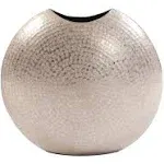 Howard Elliott Frosted Large Silver Metal Vase