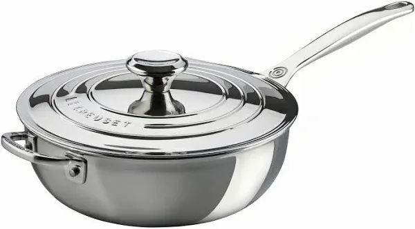 Le Creuset 3.5 qt. Stainless Steel Saucier Pan with Lid