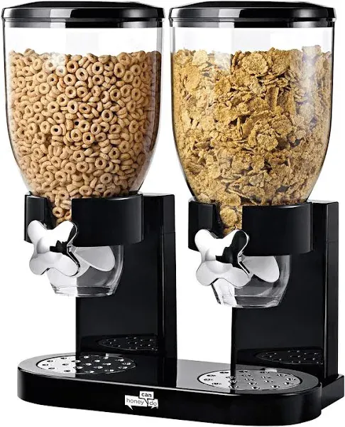 Zevro /GAT200 Indispensable Dry Food Dispenser, Dual Control, Black/Chrome, 