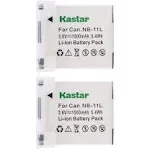 Kastar 2-Pack Battery Replacement for Canon NB-11L IXY A2300 A2400 A2500 A2600 A3400 A3500 A4000 A4050 SX400 SX410 SX420 IXUS 240 245 265 275 285 320