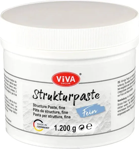 Viva Decor Texture Paste Fine 1.7 kg | Structure Paste for Acrylic Painting | Canvas Texture Paste | Spackling for Acrylic Art | Impasto Modeling Paste | Surface Spackling Compound