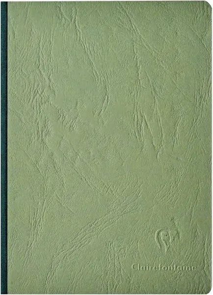 Clairefontaine Basic Large Clothbound Notebook (6 x 8.25) Green 192 Pages