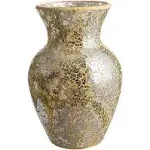 Whole Housewares 10.5" Tall Mosaic Glass Vase (Gold)