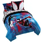 Marvel Spiderman Glitch Blue 7 Piece Queen Bed Set, 100% Microfiber