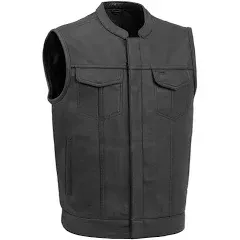 Premium Leather Motorcycle Club Vest