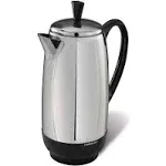 Farberware FCP412 12-Cup Percolator, Black/Silver