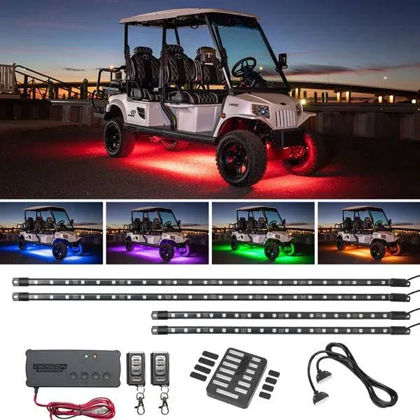 LEDGlow Million Color 6-Seater Golf Cart Underglow LED Lighting Kit