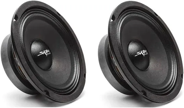 (8) USED SKAR AUDIO FSX65-8 6.5&#034; 300 WATT MAX POWER 8 OHM MID-RANGE SPEAKERS -