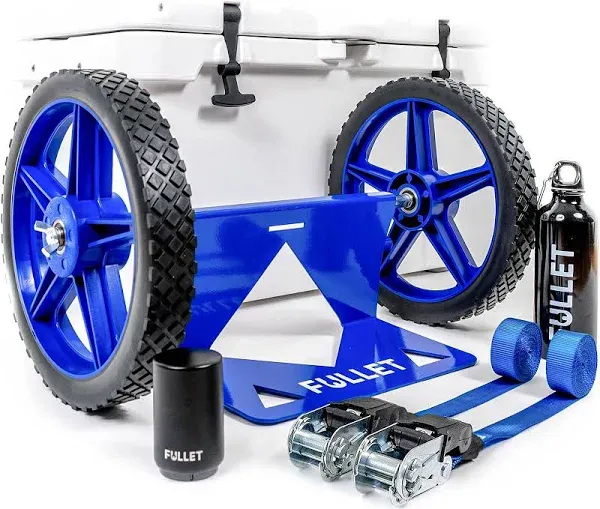 Cooler Wheel Kit for Yeti &amp; RTIC Cooler Carts - 12 Inch Wheels &amp; Ratchet Stra...